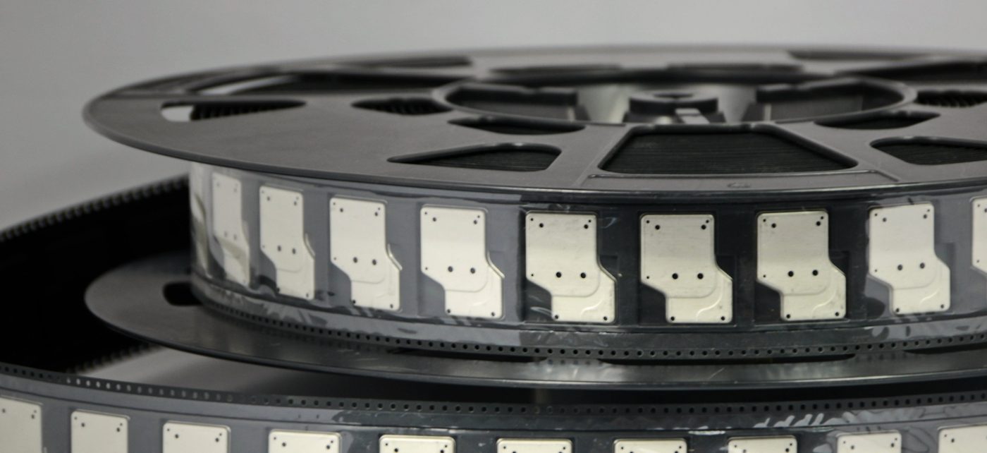 Reel of conductive chip carrier tape