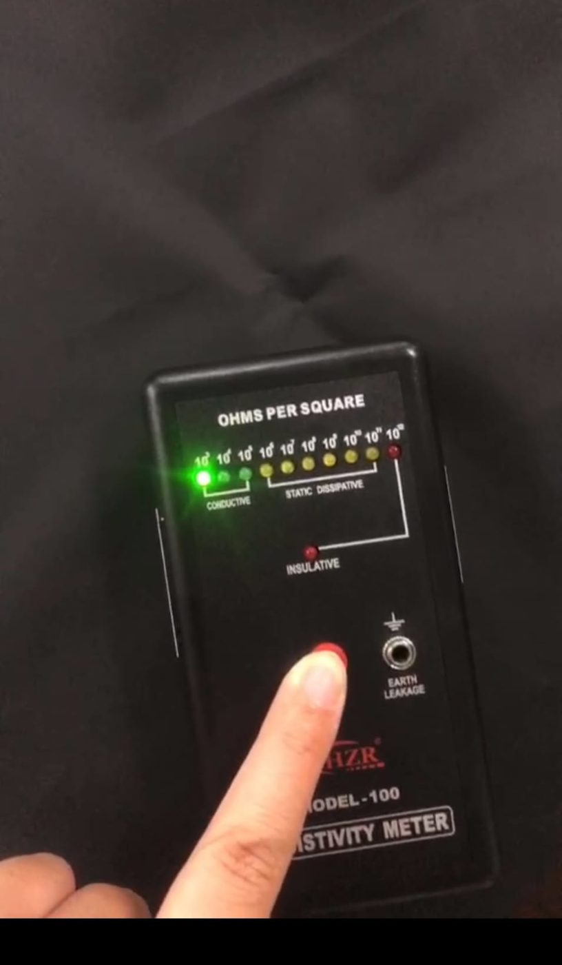 Resistance meter on CNT film