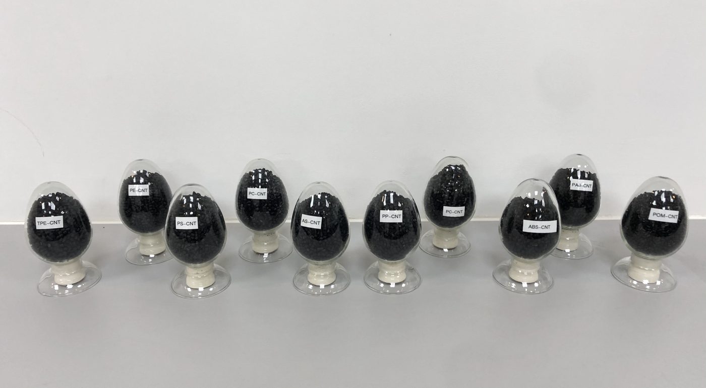 Row of CNT sample vials